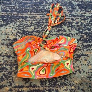 Colorful Abstract Halter Top